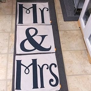 Mr & Mrs decorative pillow covers